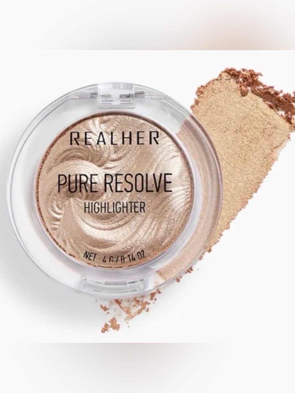 RealHer Pure Resolve Highlighter - Shimmery Champagne Gold NWT sealed